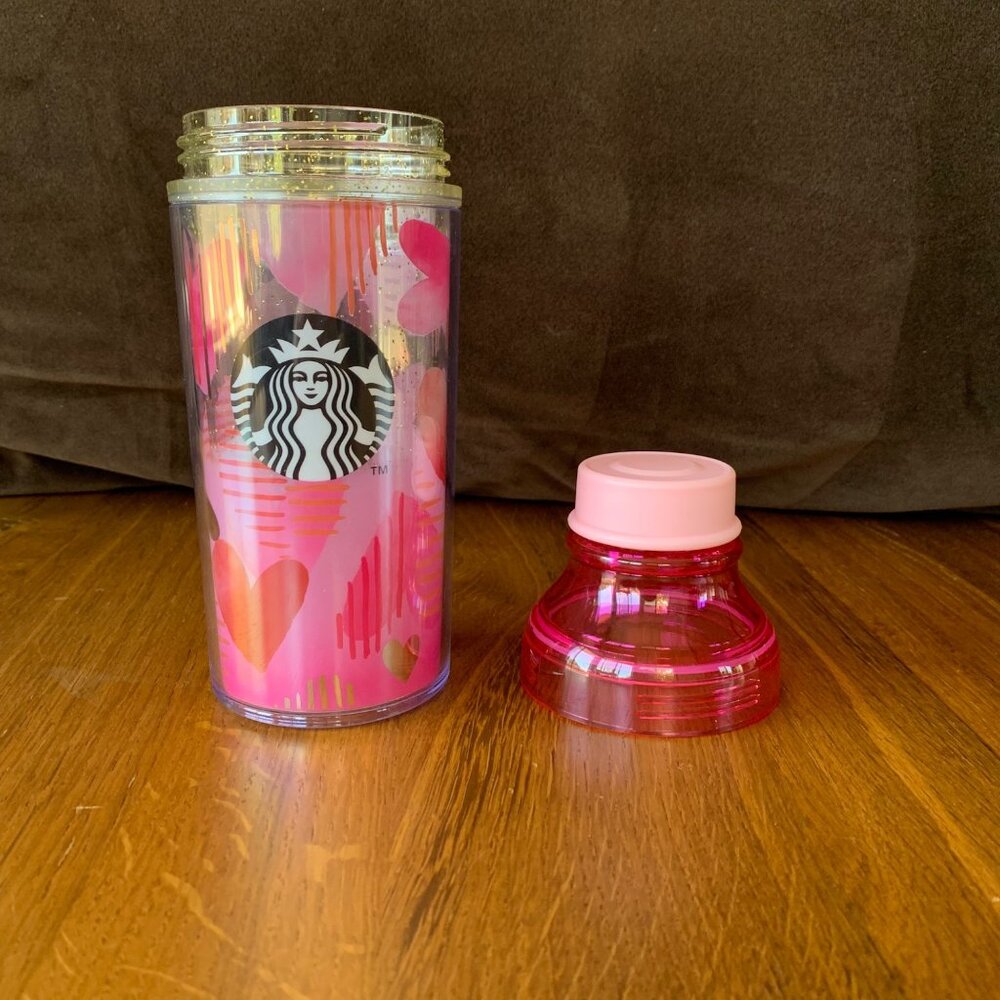 STARBUCKS Japan Valentines Day Tumbler 2019 NEW Limited Edition Pink Hearts Rare - Picture 3 of 10